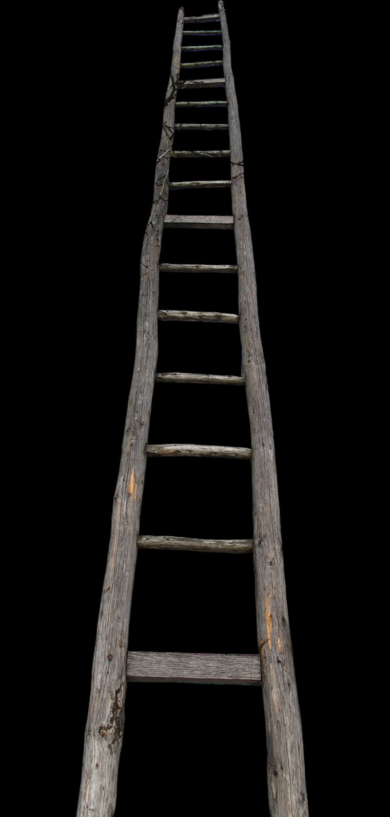 Repurposed Ladder Towel Rack
